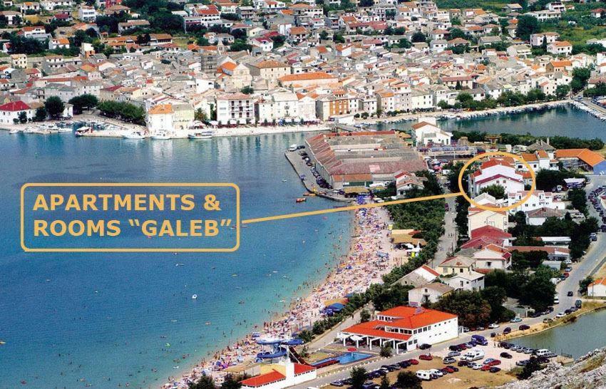 Villa Galeb Pag - At The Main Beach Pag Town Exterior photo